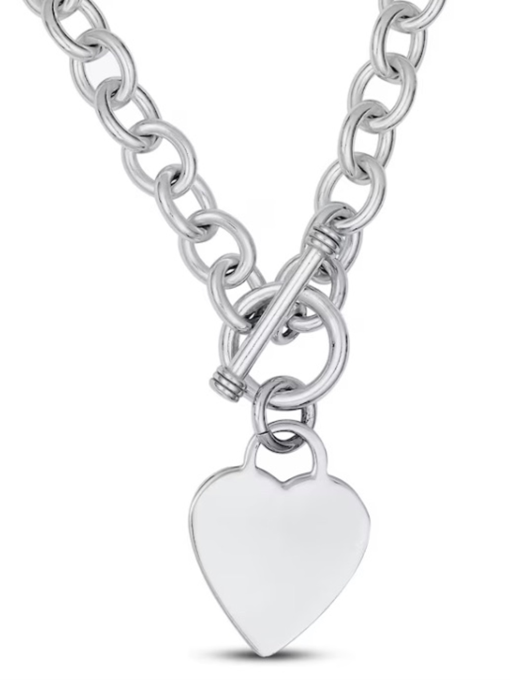 Gorgeous New Heart Necklace Beautiful in Box Silver